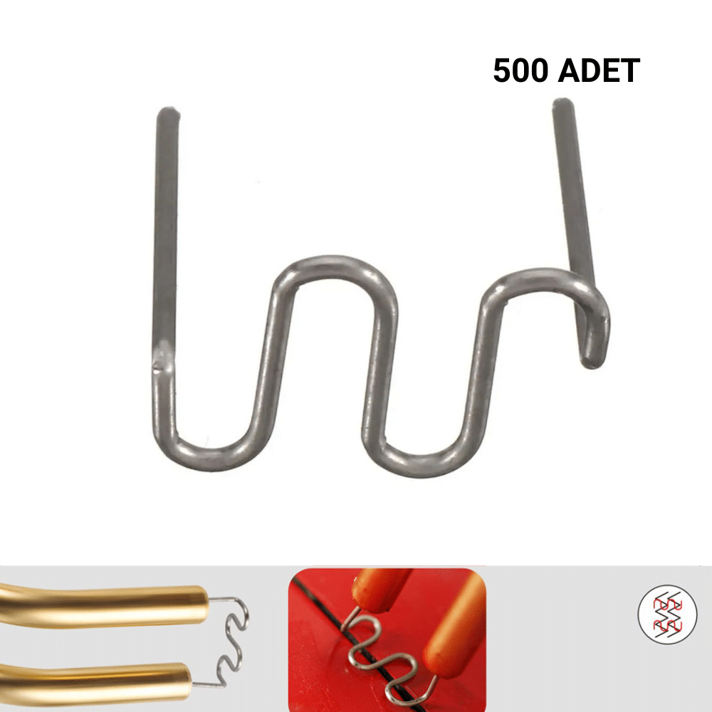 500 ADET 0,8MM DALGALI S TİP PLASTİK KAYNAK ZIMBA TELİ