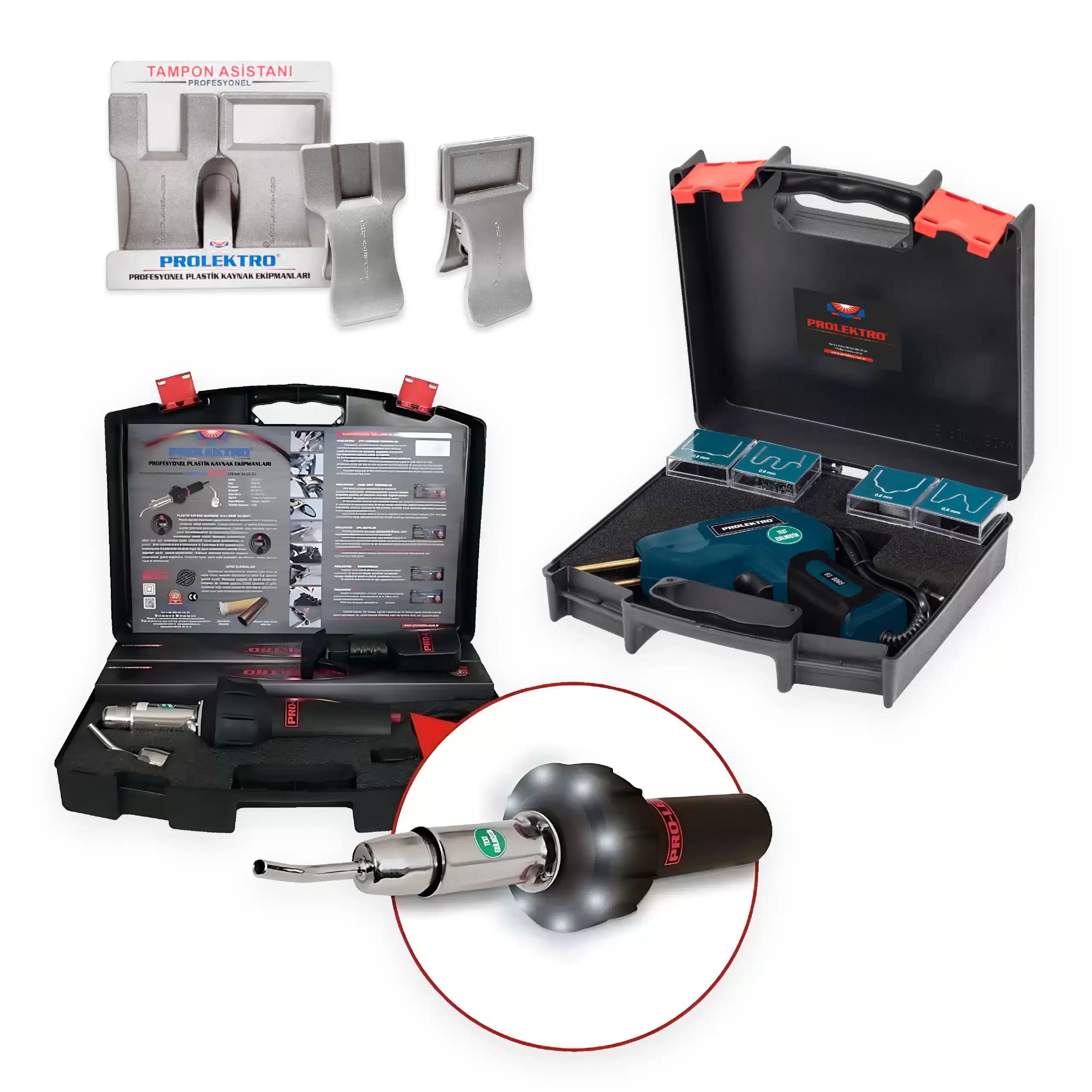 9000 IŞIKLI PLASTİK TAMİR SETİ+ ZIMBA MAKİNESİ SETİ + TAMPON ASİSTANI