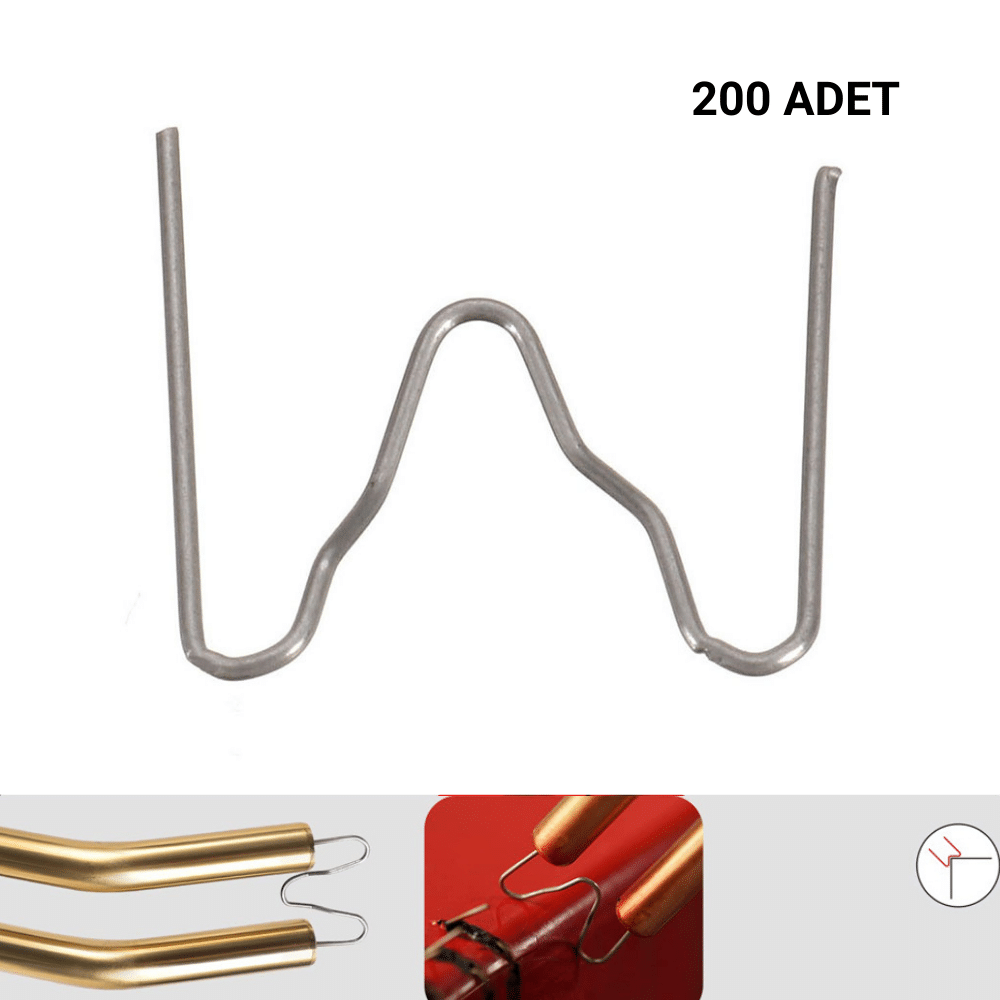 200 ADET 0,8 MM DIŞ KÖŞE M TİP PLASTİK KAYNAK ZIMBA TELİ