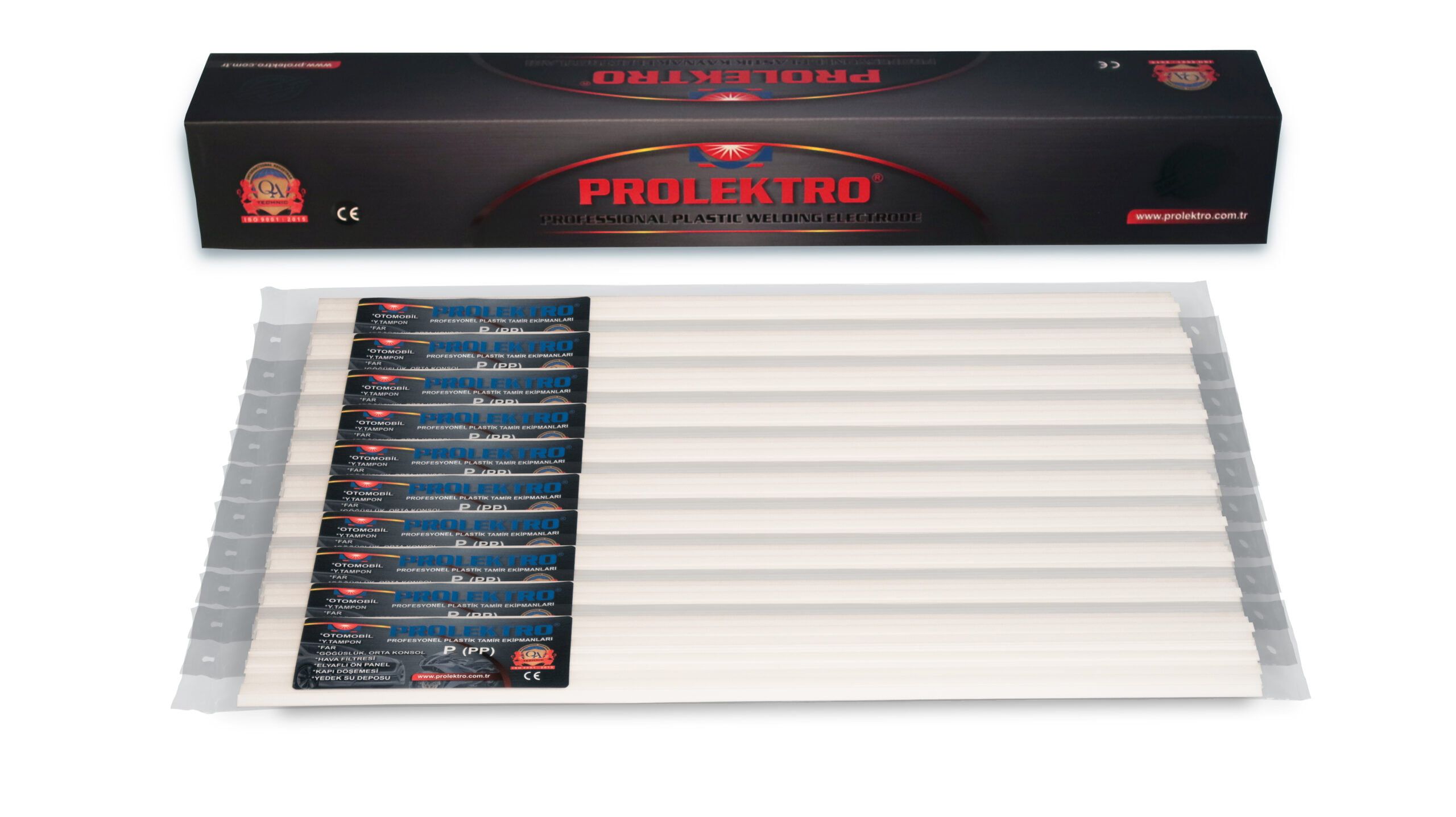 Prolektro P(PP) İnce Beyaz 10 Paket Plastik Elektrot-Kaynak Çubuğu