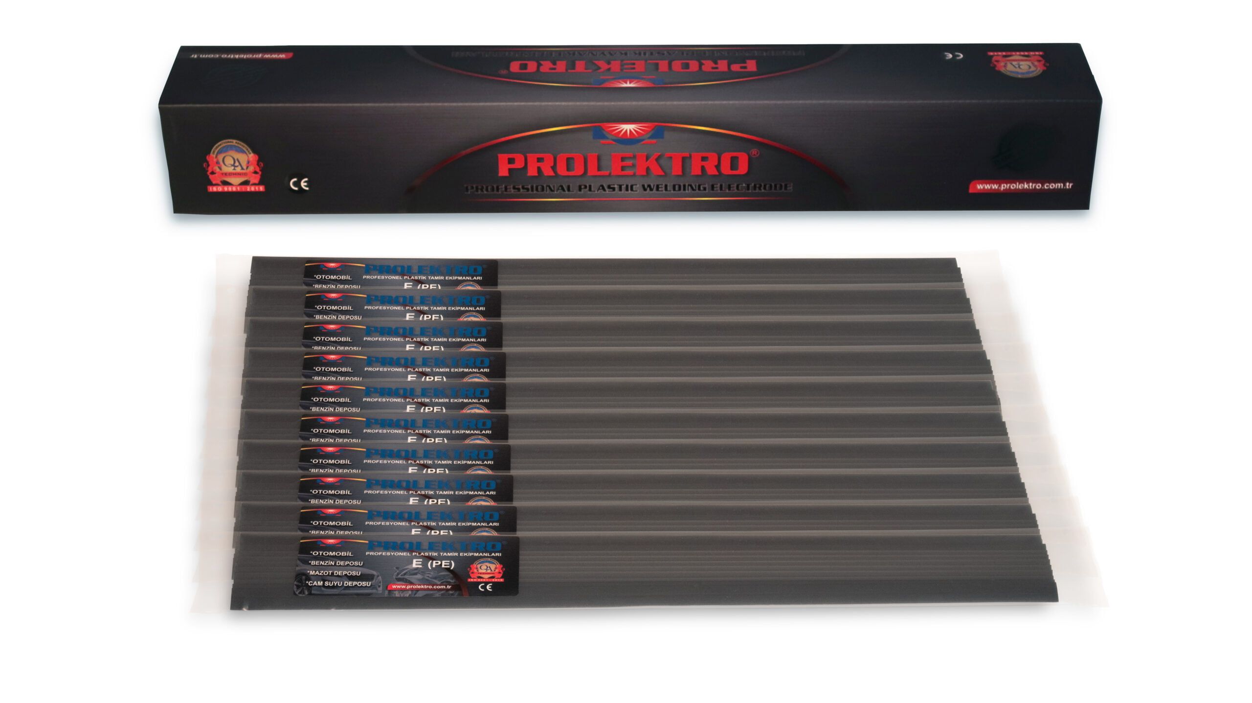Prolektro E (PE) Siyah Geniş 10 Paket Plastik Elektrot-Kaynak Çubuğu
