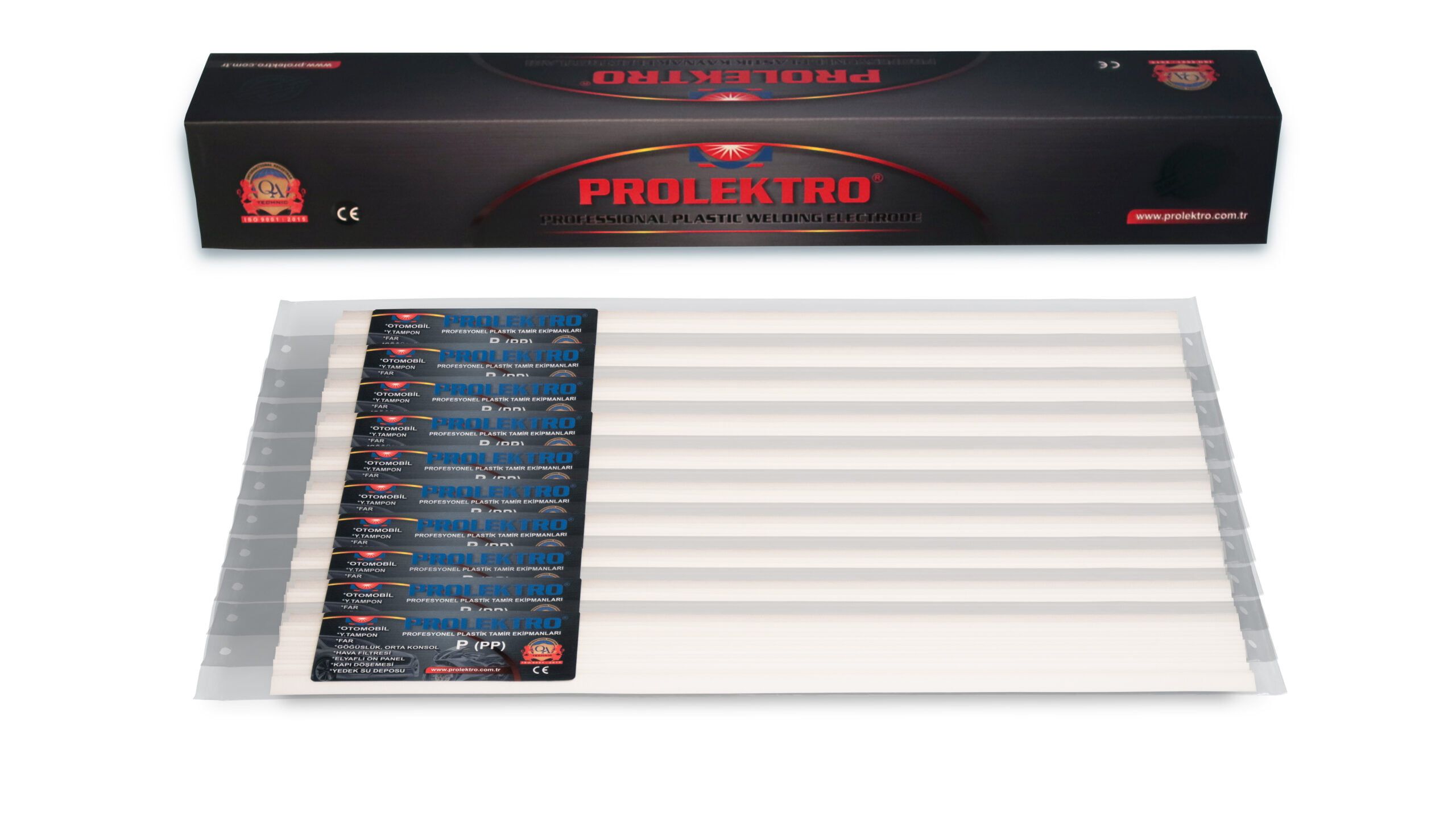 Prolektro P(PP) Geniş Beyaz 10 Paket Plastik Elektrot-Kaynak Çubuğu